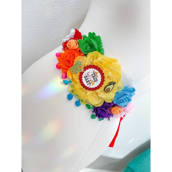 Taco About a Baby Baby Shower Maternity Sash - Picture 4 of 4